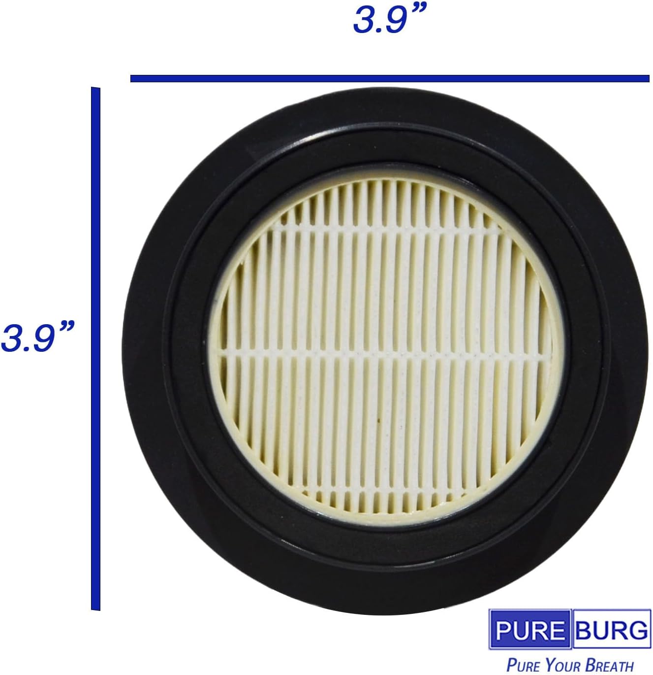 PUREBURG 6-Pack Replacement Filter Compatible with SunSare X7A Cordless Vacuum Cleaner, 3.9"L x 3.9"W x 1.3"H,HEPA vacuum Filter Air Clean Dust Pet-Hair Home
