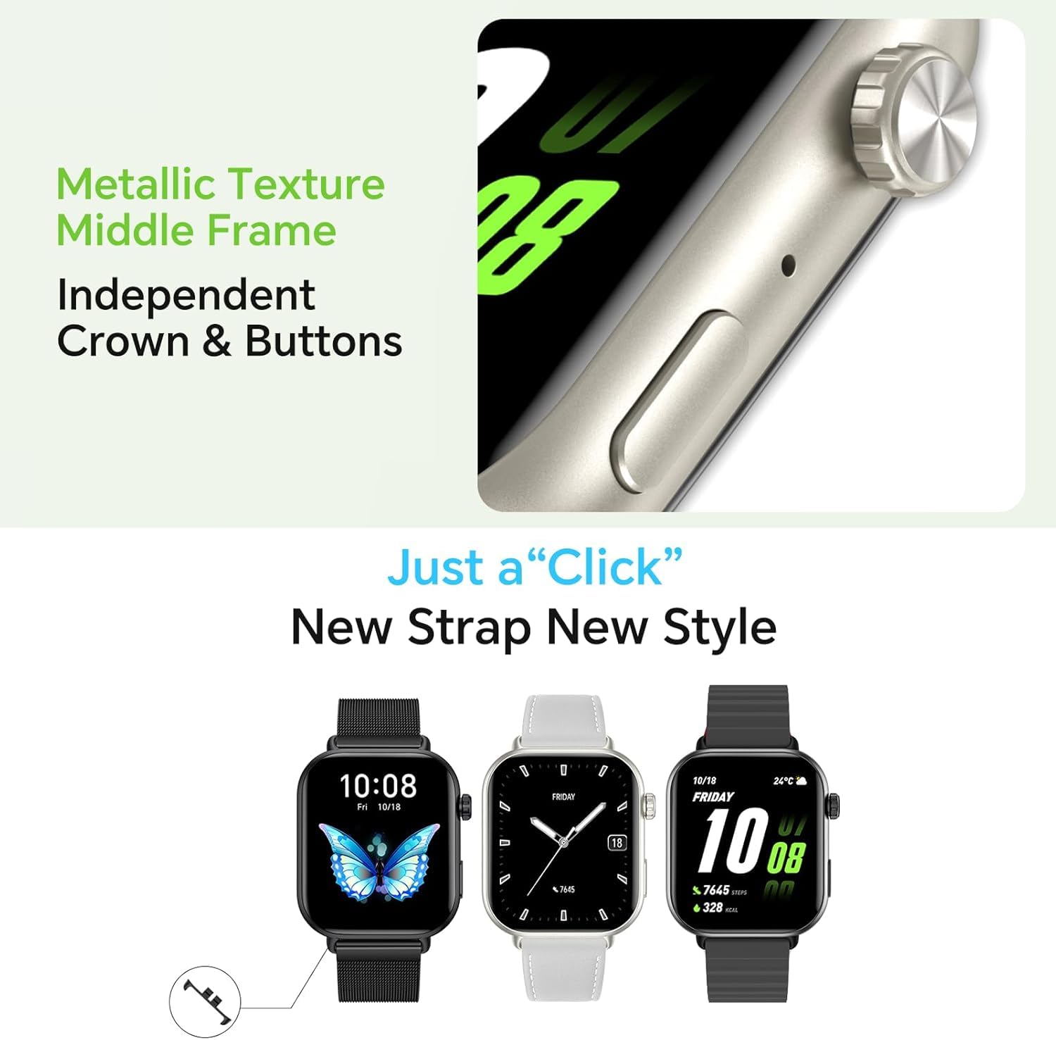 HONOR CHOICE Watch 2i, Bluetooth Calling Smart Watch, AMOLED da 1,85 pollici,14 Giorni di Standy, Spo2, 1ATM, IP68, Compatibile con Android e iOS, Bianco