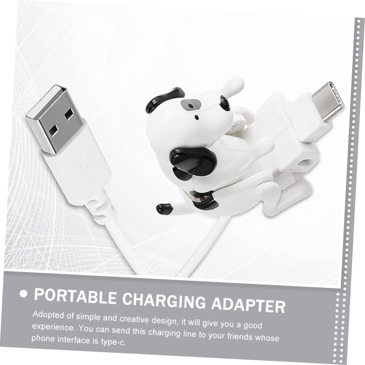 jojofuny 5pezzi Cavo Di Ricarica Usb Creativo Forma Di Cane Cavo Di Ricarica Tipo-c Resistente Design Divertente Compatibile Con Smartphone e Dispositivi Mobili Facile Da Trasportare e