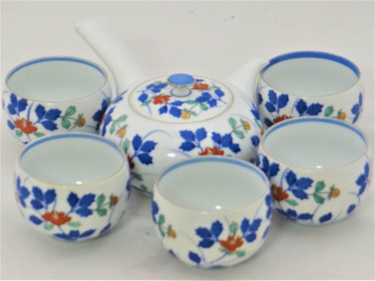 Amazon.co.jp: 有田焼 西山 花柄 茶器セット 湯呑5個 急須1個 6点 Amazon.co.jp: 有田焼 西山 花柄 茶器セット 湯呑5個 急須1個 6点