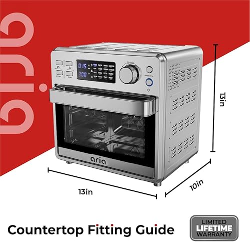 Miniatura 11 de Ariawave - Mini freidora de aire y horno tostador de 16 cuartos de galón, multifuncional con 15 ajustes preestablecidos, freír, hornear, asar,