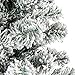 Best Choice Products Flocked Pencil Christmas Tree, Unlit Slim Artificial Holiday Decoration, 6ft Skinny Snowy Appearance w/Base