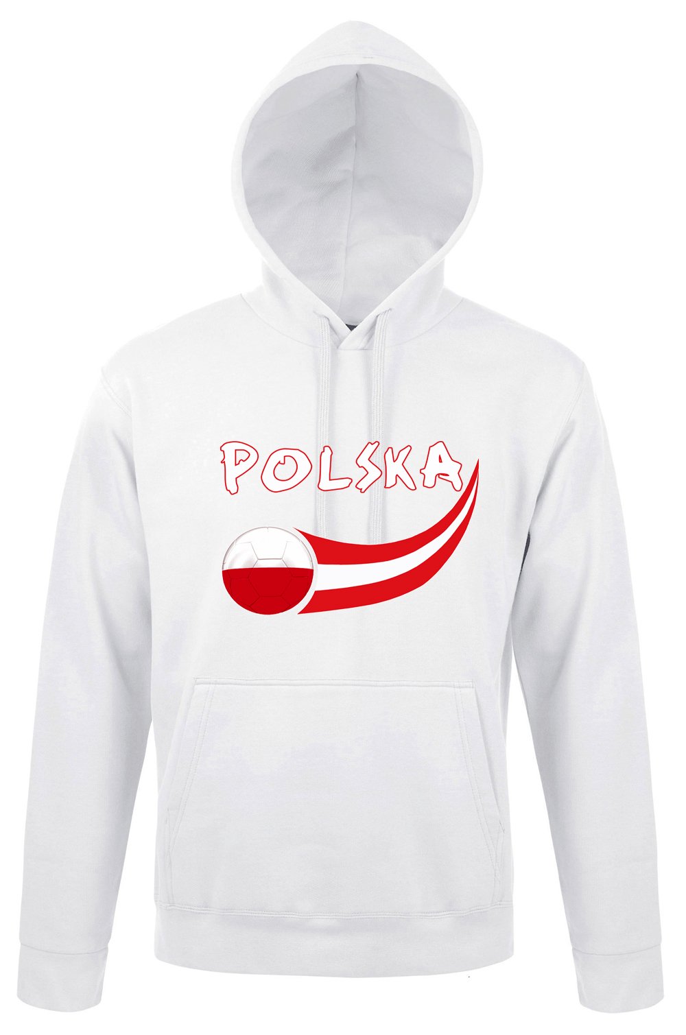 Supportershop Men Poland Sweatshirt - White, 2X-Large