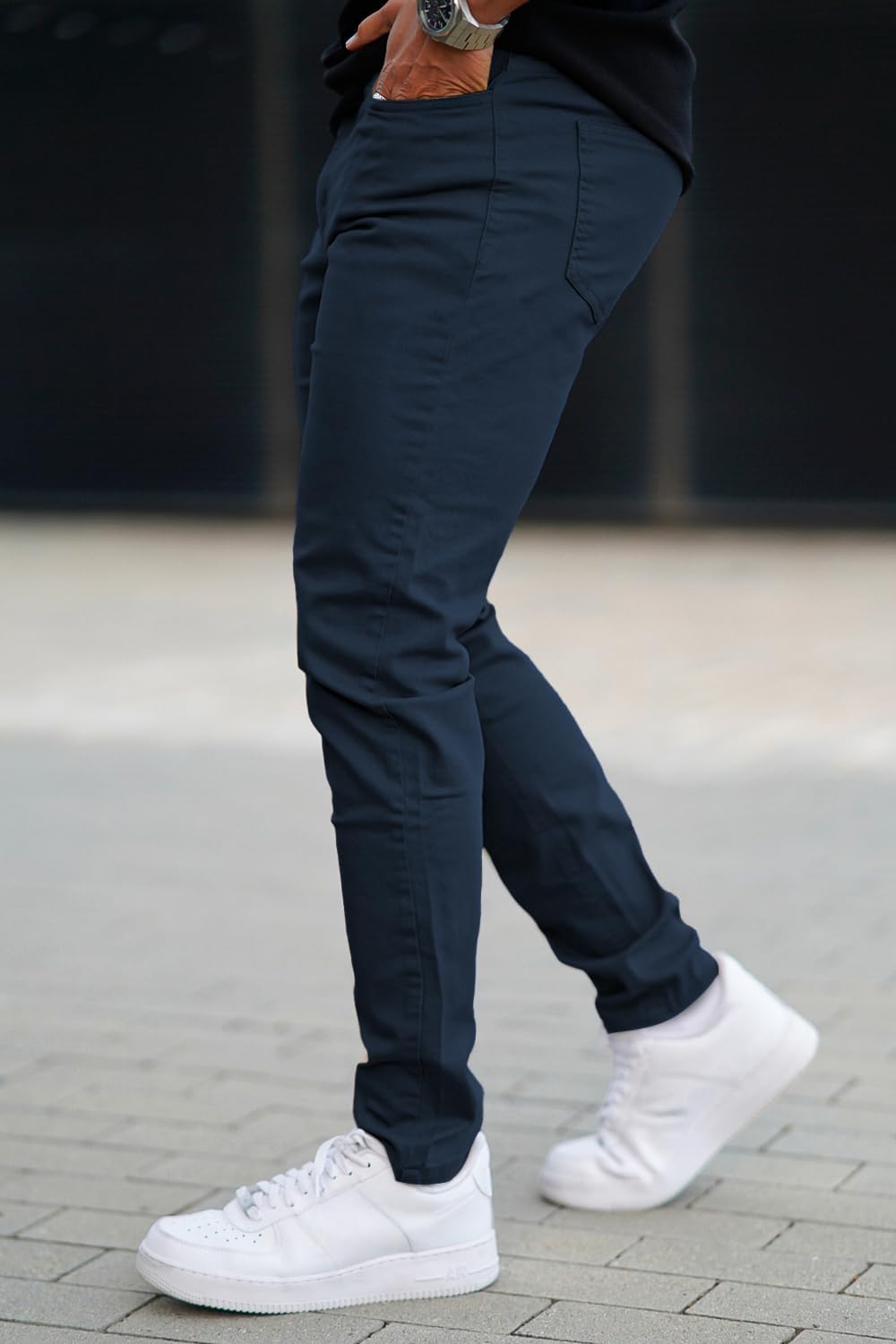 GINGTTO Men's Ripped Jeans Slim Fit Skinny Stretch Jeans Pants - Image 2