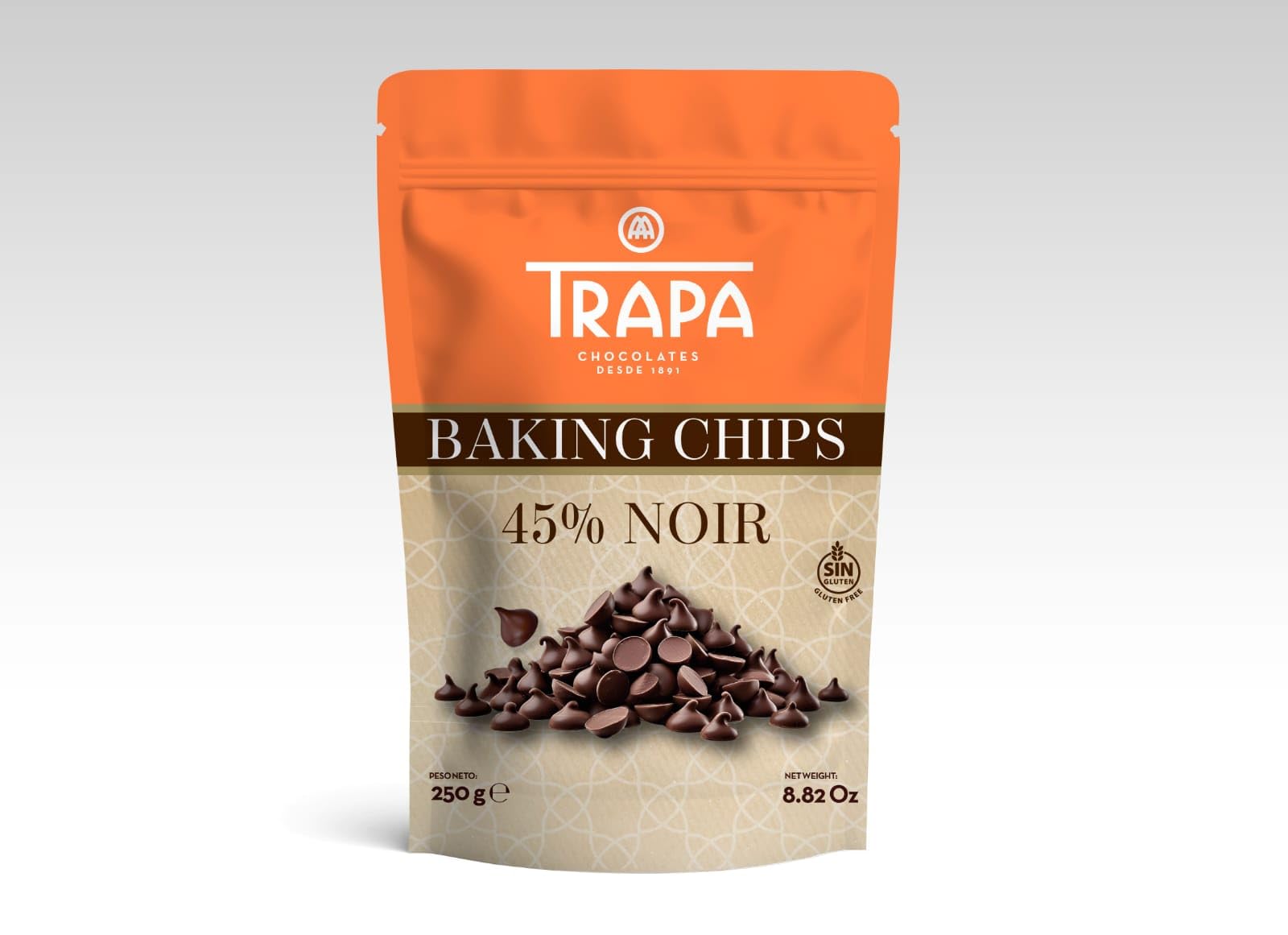 Trapa Chips de Chocolate 45% Negro 250 g Bolsa
