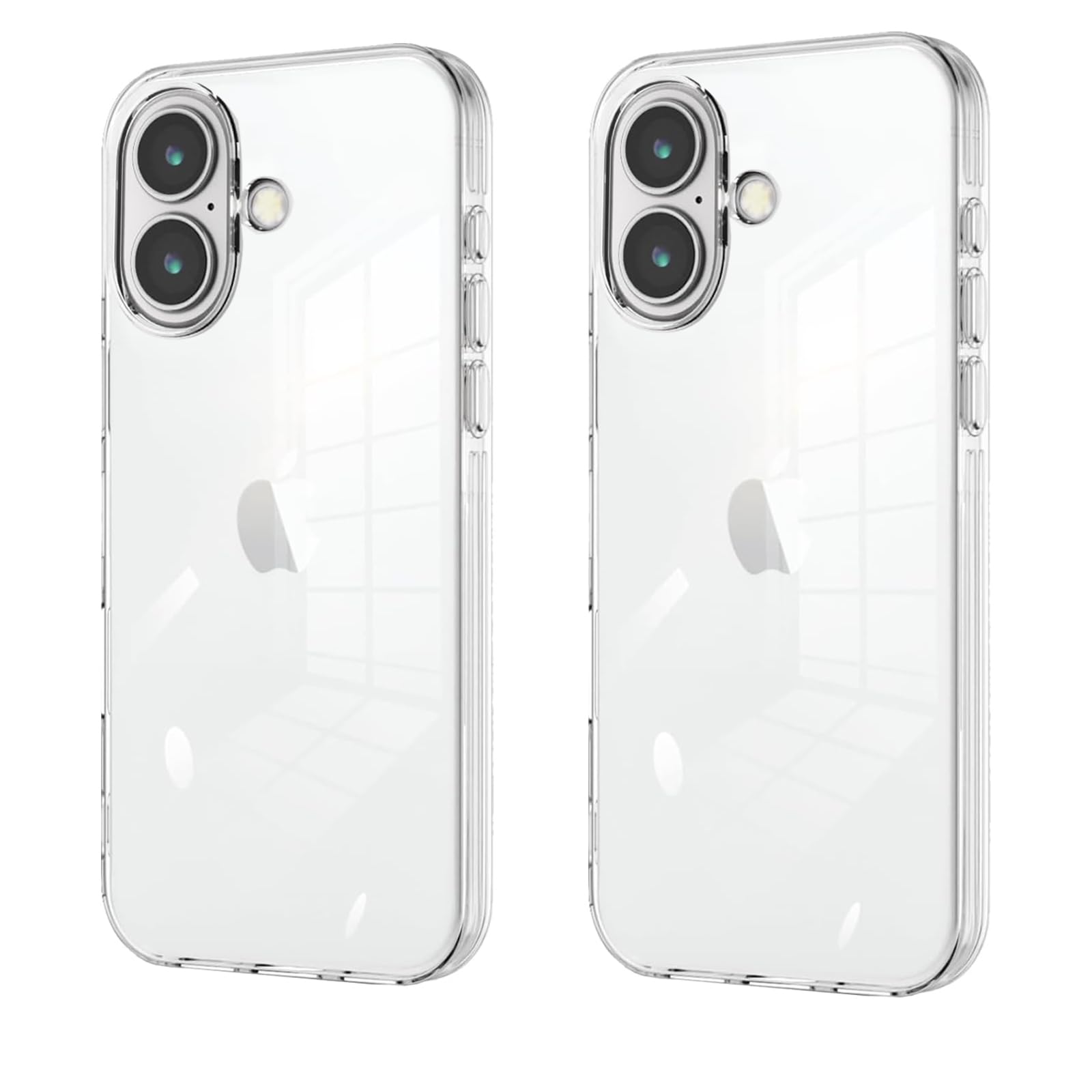 BonwFzin【2枚セット】 適用 iPhone 16 クリア ケース 透明 アイホン 16 スマホケース iPhone16 透明カバー TPU ソフト カバー CASE 軽い 薄型 軽量 薄い 耐衝撃 バンパー クリア 【2枚set】