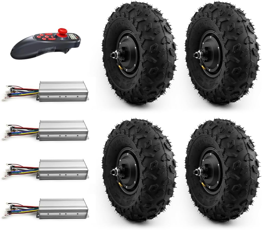 4X4 4WD Adults Desert beach Electric ATV Trolley Cart Vehicle Scooter 1400W Brushless Hub Motor Wheels Kit (48V)