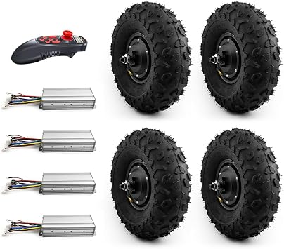 4X4 4WD Adults Desert beach Electric ATV Trolley Cart Vehicle Scooter 1400W Brushless Hub Motor Wheels Kit 24V