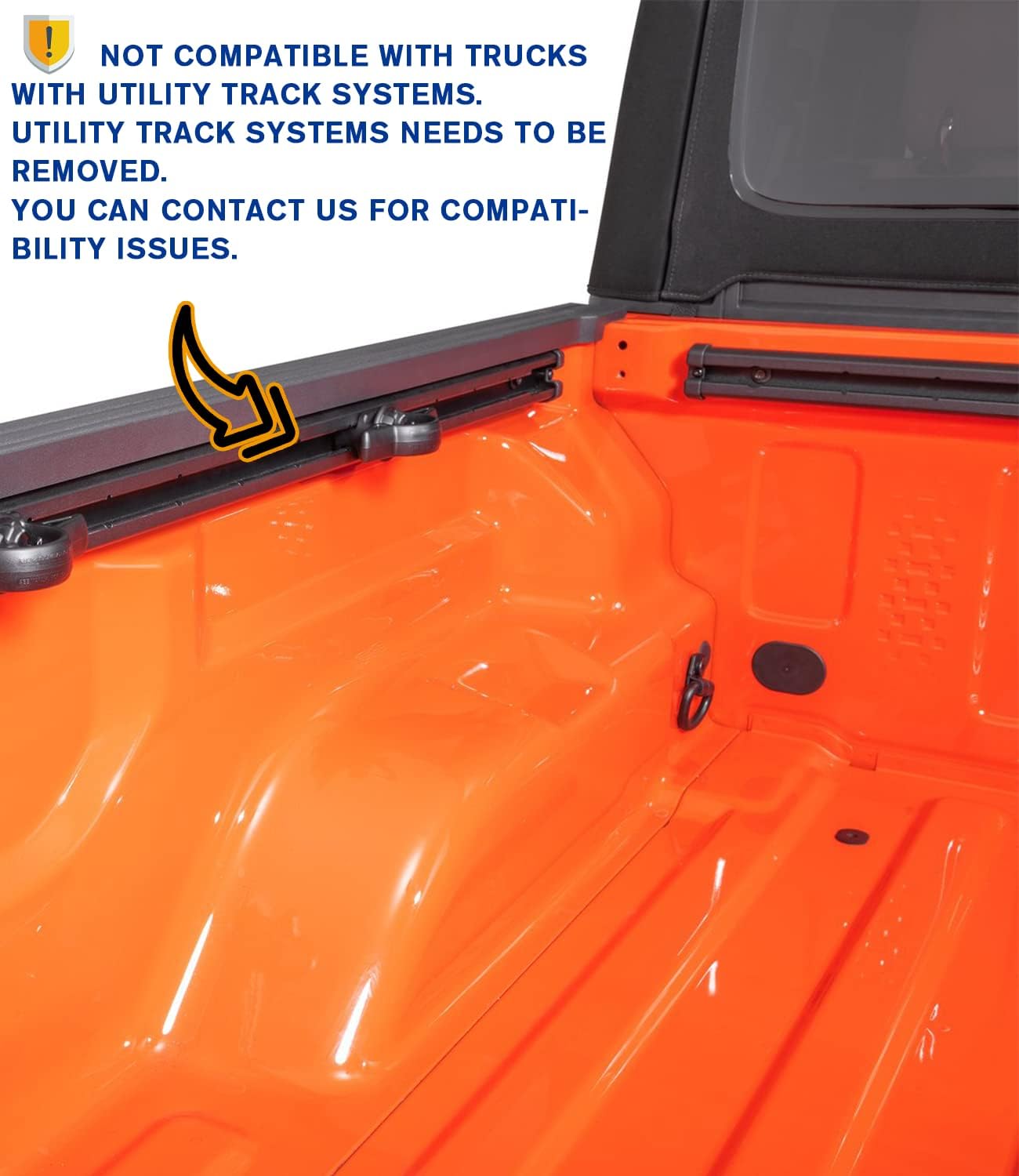 Universal Replacement Parts for Hard Folding or Soft Folding Tonneau Cover - 4PCS Rear Clamp, Safety Pins