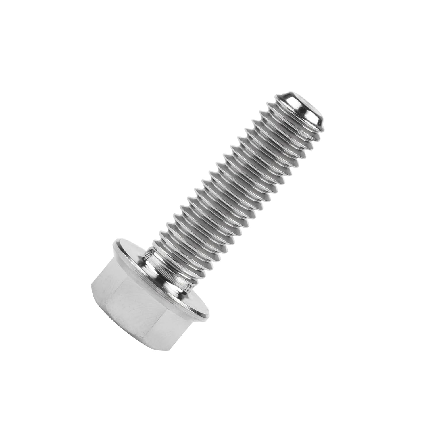 Titanium Bolt M8x15 20 25 30 35 40 45 50 55 60 65mm Small Flange Hex Head Screws for Motorcycles Parts Pitch 1.25mm Pack of 6 (M8x25mm, Titanium)