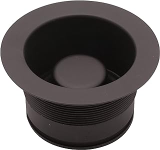 Westbrass A2105-62 3-1/2" EZ-Mount Brass Kitchen Sink Waste Disposal Drain Flange and Stopper, Matte Black