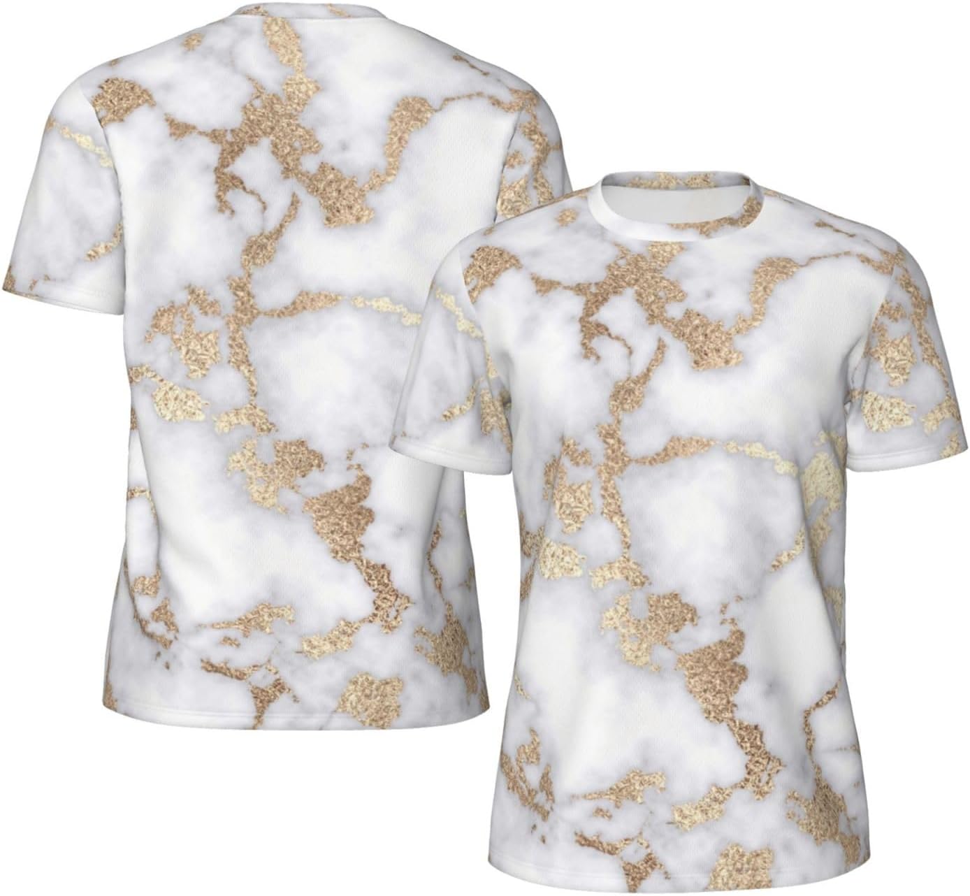 Blue Men's Short Sleeve Mesh Crew Neck T Shirt Athletic Running Gym Tee