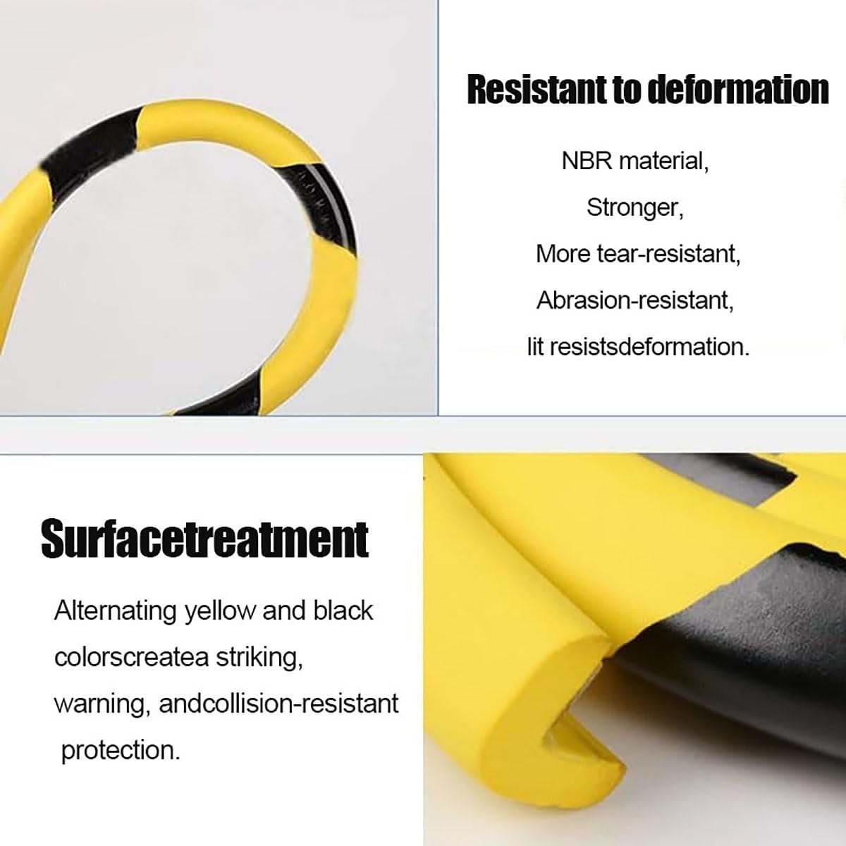 Tira de parachoques industrial resistente en forma de L, protector de borde de pared de espuma NBR para protección contra impactos de almacén y maquinaria