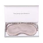 Silk Sleep Mask Light Blocking Luxury 100% Mulberry 19mm Silk Eye Mask Eye Cover Blindfold Ultra Soft Light & Comfy Anti Aging Skin Care with Travel Bag Gift Package