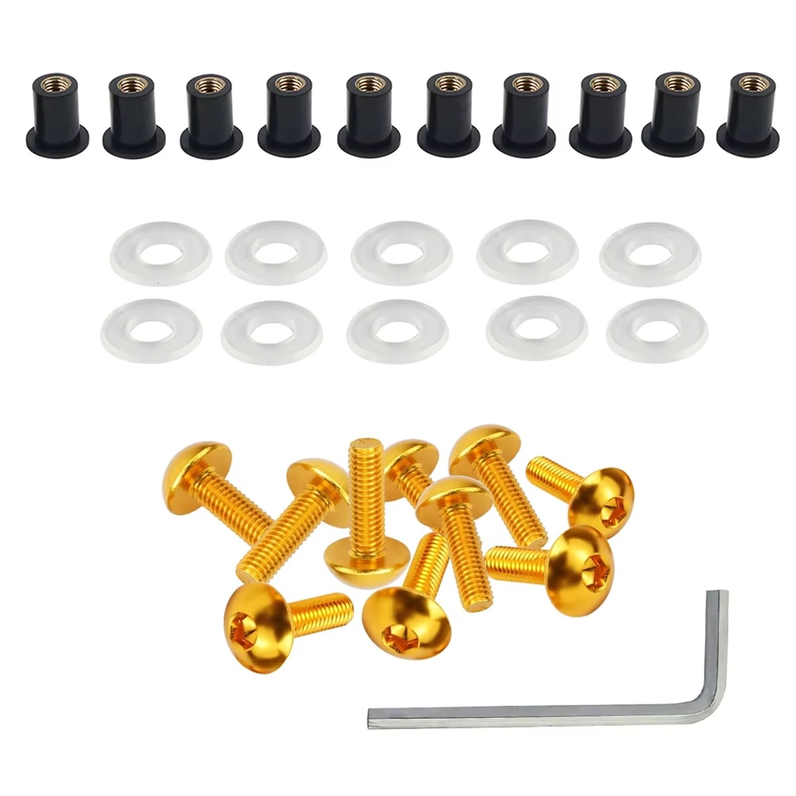 Kompatibel Mit Suzuki 10pcs Motorrad Windschutzscheibe Wellnuts Schraube M5 Bolzen Karosserie Verkleidung 5mm Well Nuts Metrische Motorrad Schrauben Und Muttern Kit