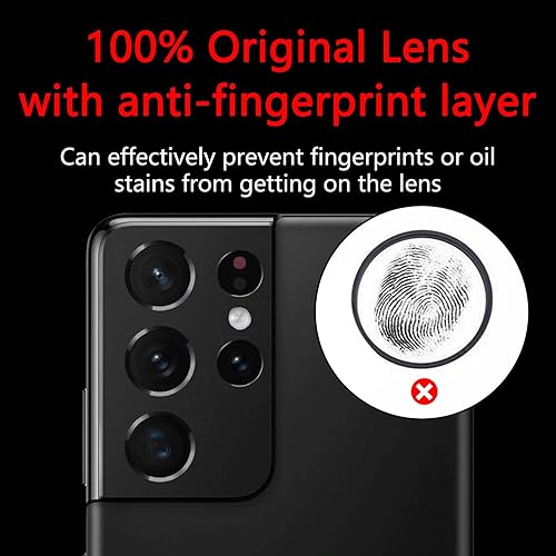 Miniatura 3 de 2 piezas de repuesto para lente de cámara trasera trasera original Soaosdr para Galaxy S21 Ultra de 6.8 pulgadas con película protectora de lente,