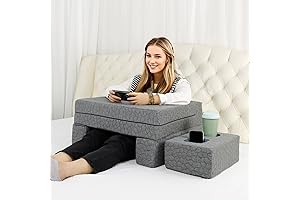 Extra Large 19" Work Pillow for Bed with Storage Pocket