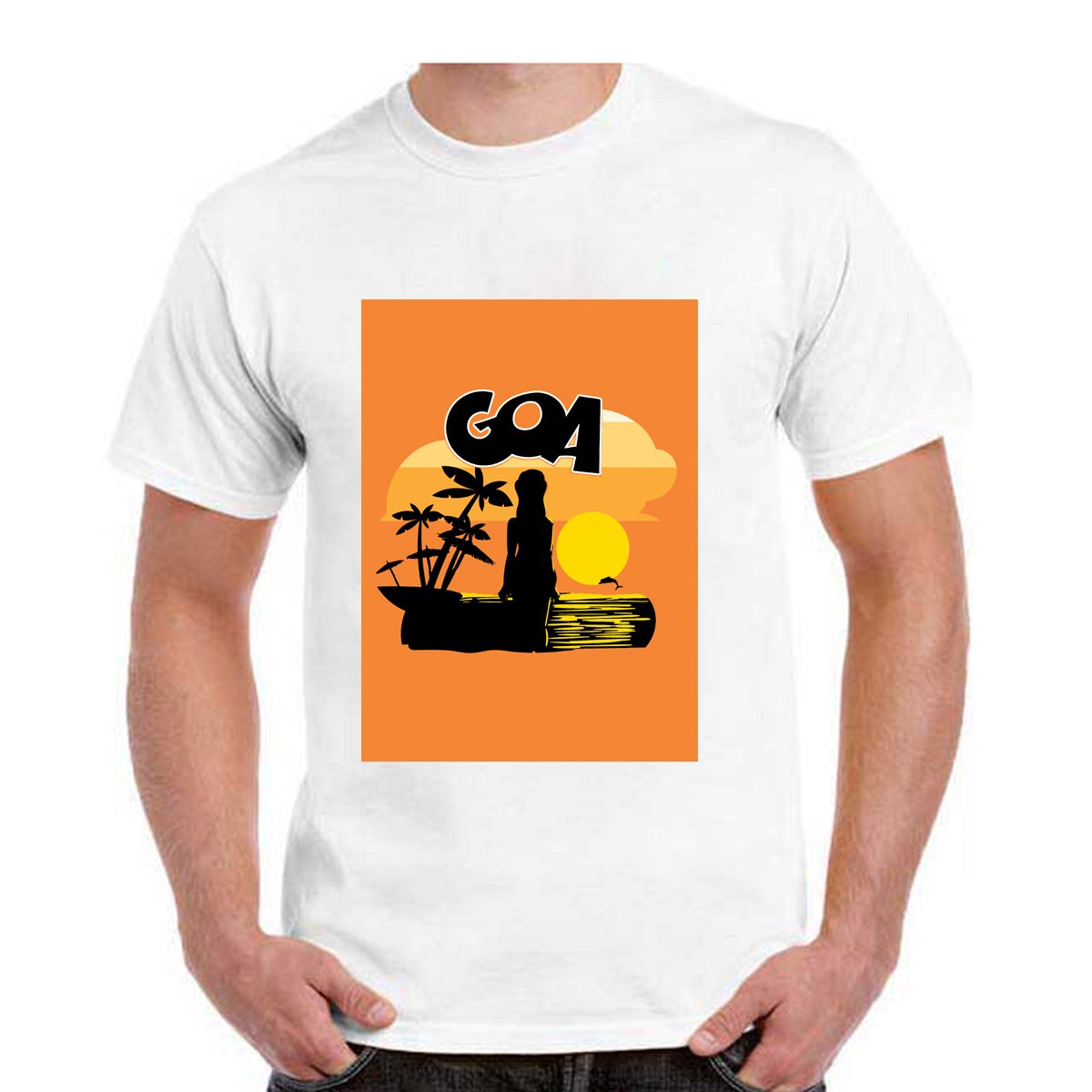 RitzeesUnisex Polyester Printed T-Shirt (White, Large)