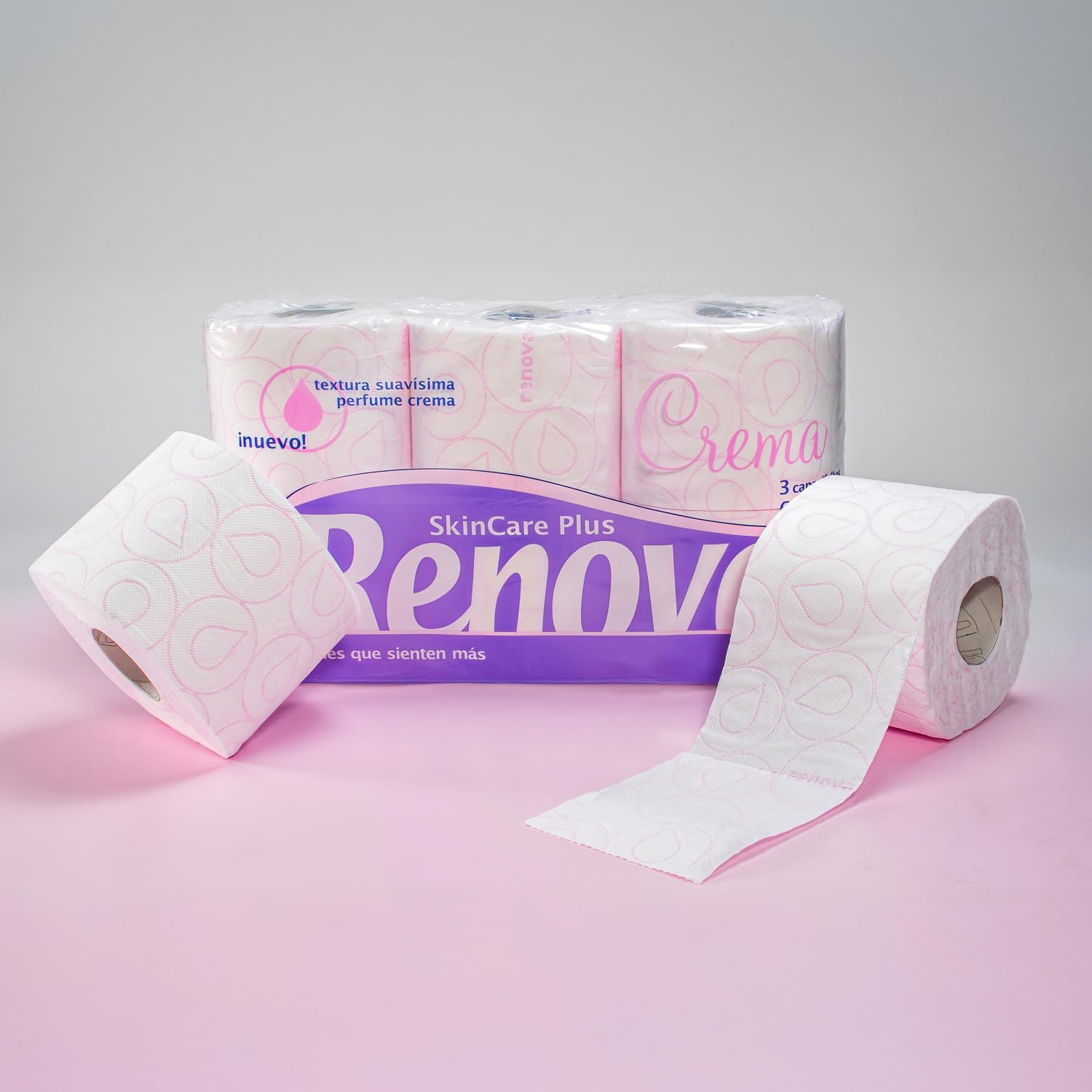 Renova Skin Care Plus Papel Higiénico Decorado Perfumado - 6 Rollos
