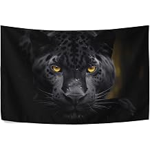 Wajiw Black Panther Tapestry Wall Hanging Art Tapestry Home Decor for Room Table Cloth Bedding Tapestry,60x40In