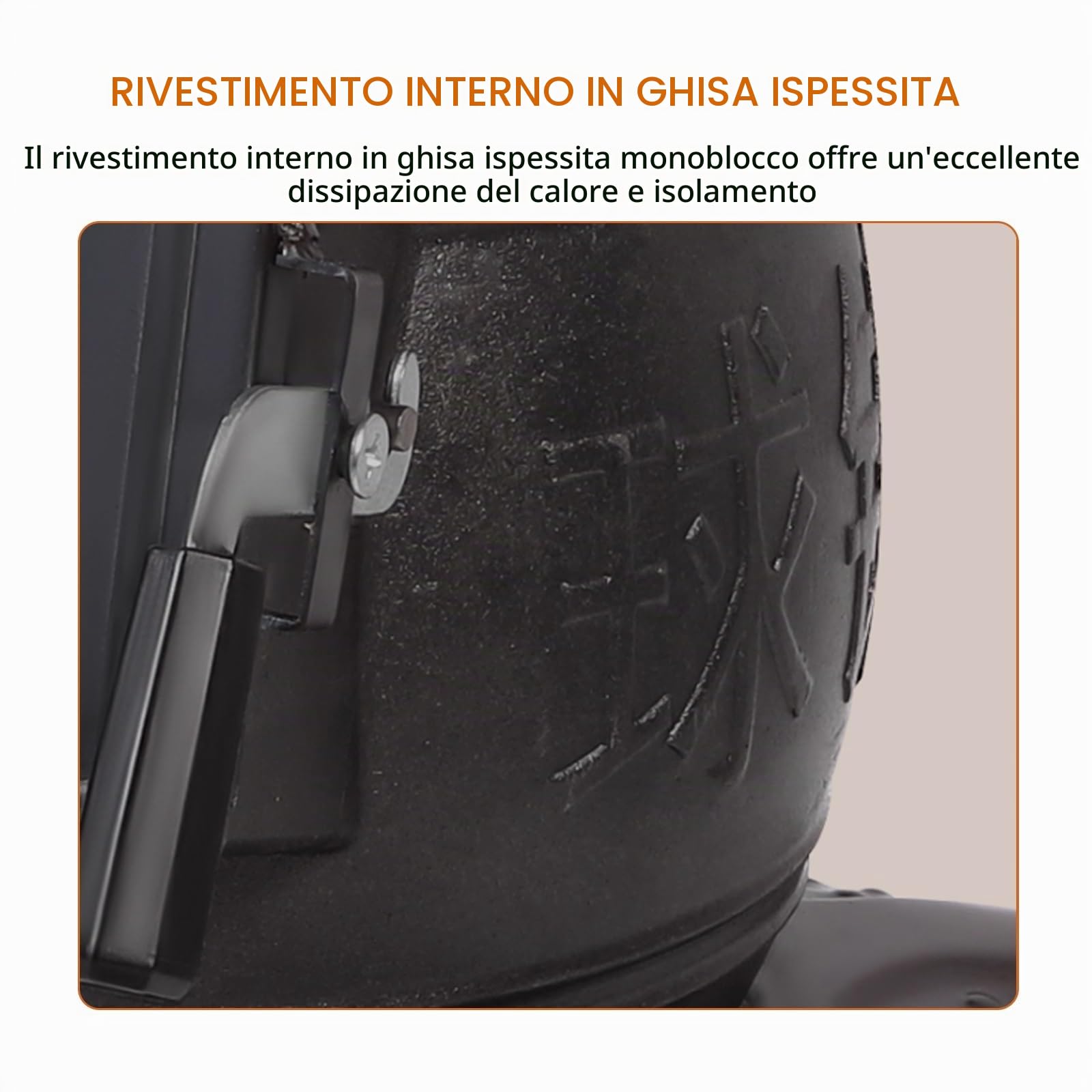 Stufa A Legna Economica, Stufa A Pellet Idro Con Uscita Fumi Densa, Ganci, Pinze, Pale For Barbecue, Picnic, Riscaldamento E Cucina