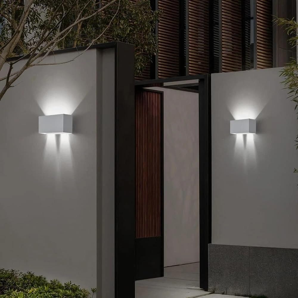 Applique led luce bianca lampada da parete doppia emissione faretto 24 w bianco