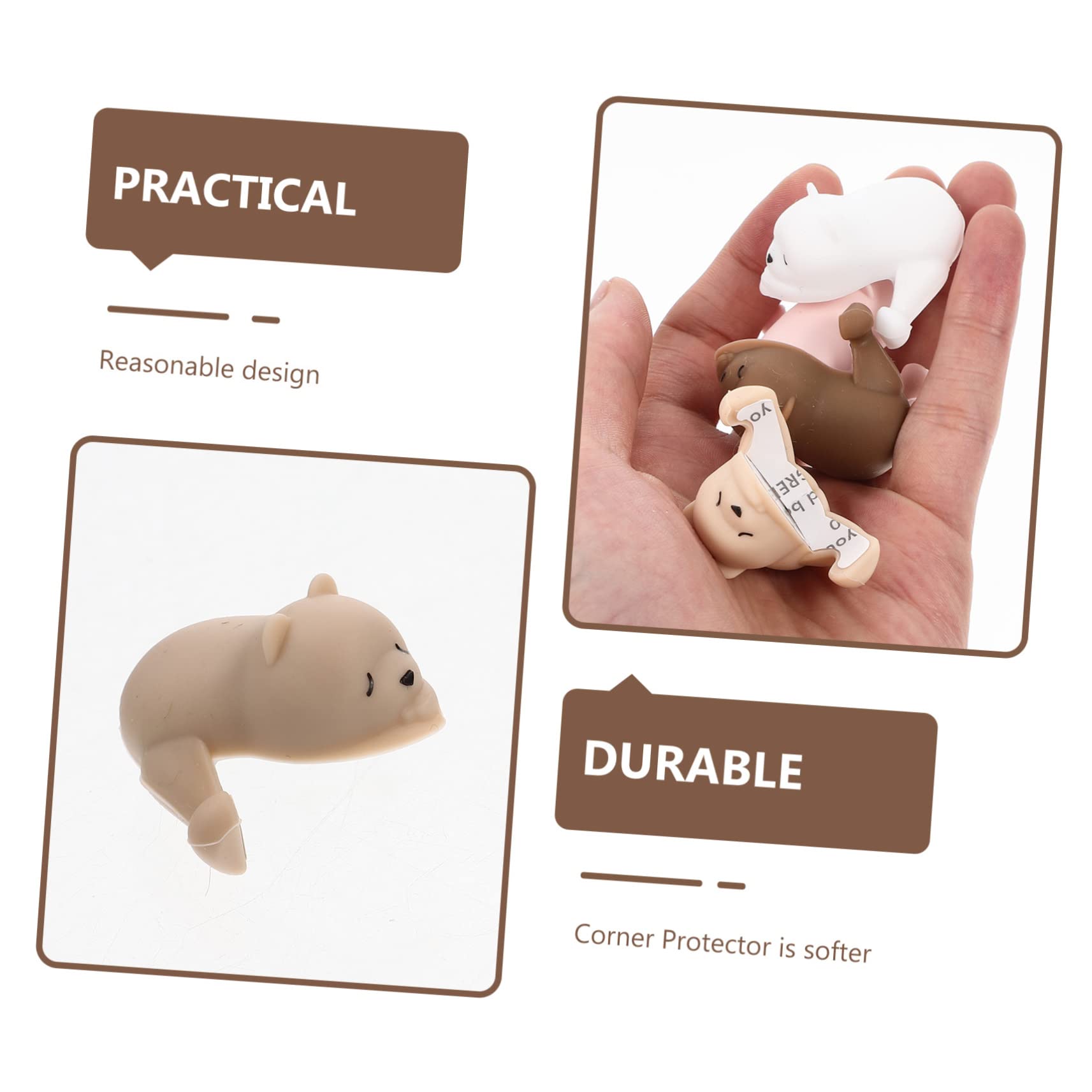 Protections D’Angle de Table en Silicone 4 Pièces, Motif Animal | Bébé, Pose et Retrait Faciles, Lot de 4, Forme Chien, Usage Mobilier Familial