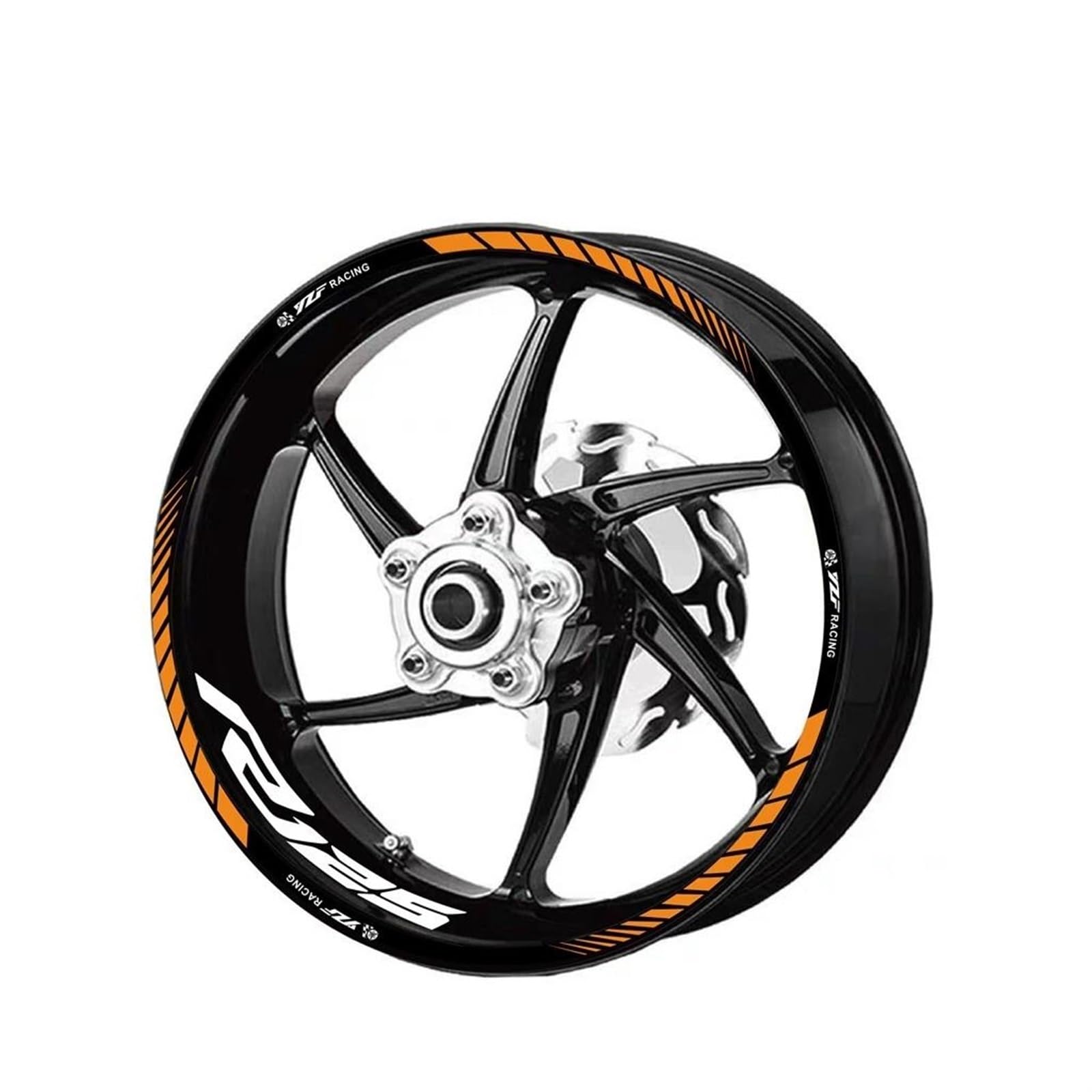 Motorcycle Wheel Stickers Sports Edge Stripe Reflective Film for Yamaha YZF R125(Color6)