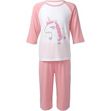 Young Girls Pajama Cute Animal Pattern Nighty Comfy Shorts Cotton Sleepwear Sets.