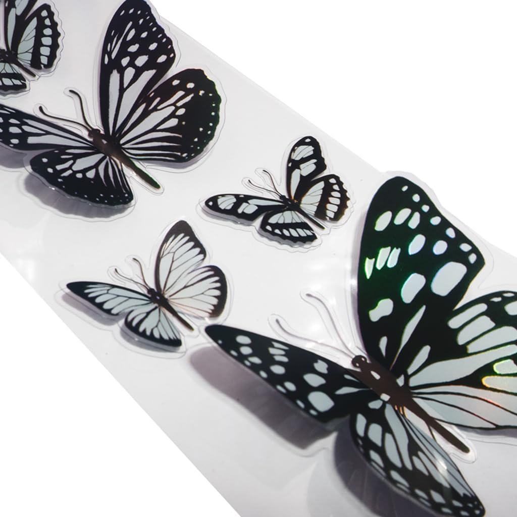 Pack of 12 Pop Up Sticker Sheets: Colorful Butterflies - 84 Assorted Sizes, 3D Designs - Self-Adhesive for Crafting, Scrapbooking, DIY Projects, and Party Decorations