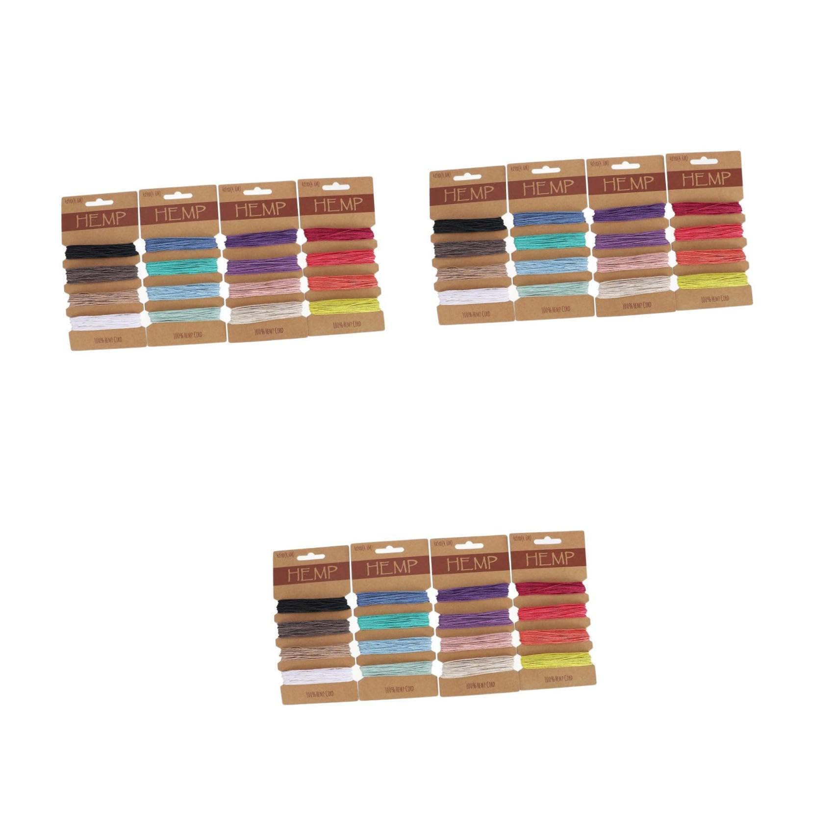 Abaodam 3piezas Cuerda De Yute De Para Manualidades Para Pulseras Llaveros y Decoración Resistente y