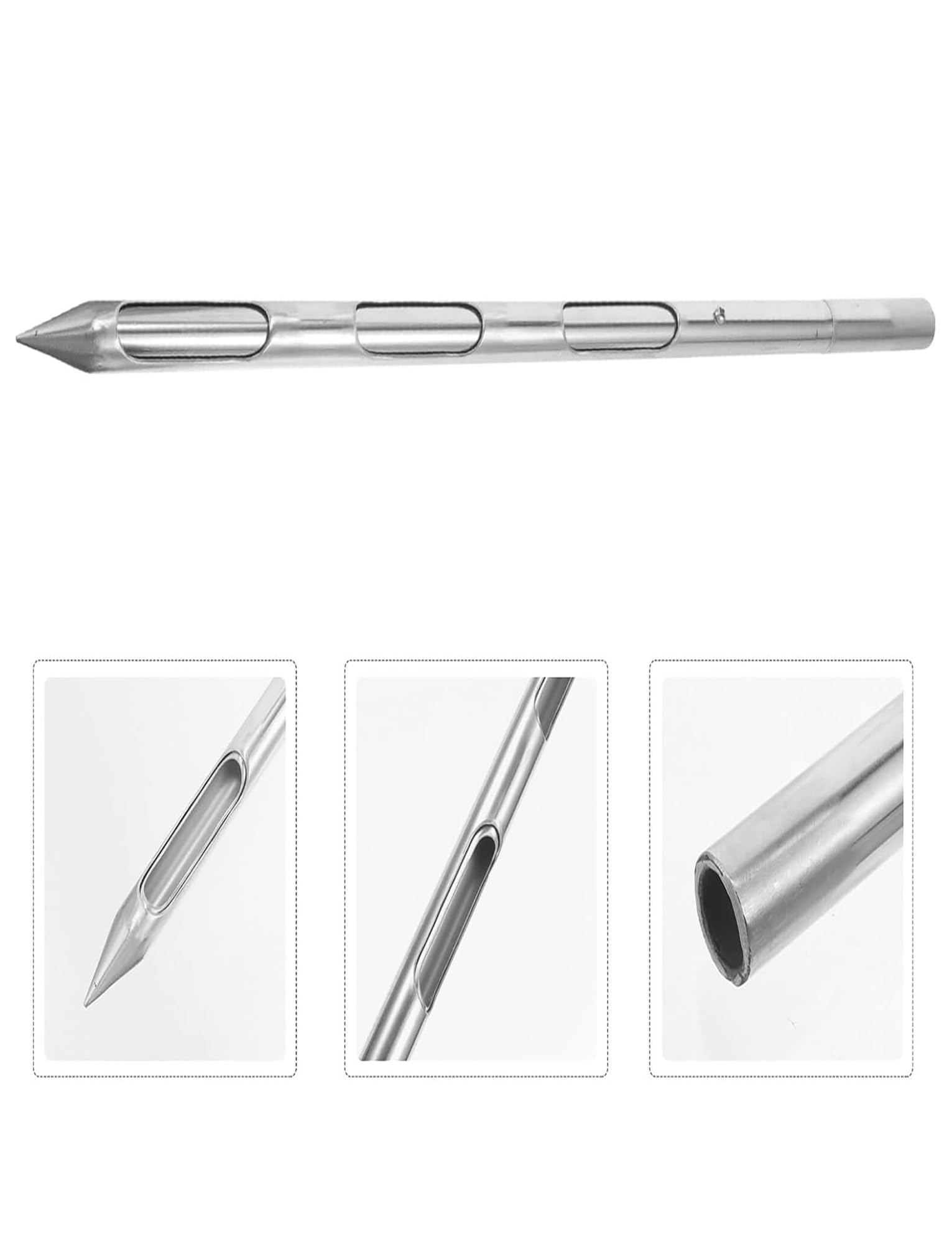Sonde d'échantillonnage de Grains, Sonde d'échantillonnage de Grains en Acier Inoxydable for blé, Riz, maïs, Poudre métallique, Paquet de 5 Tailles 50-150 cm(50cm/1.6ft)
