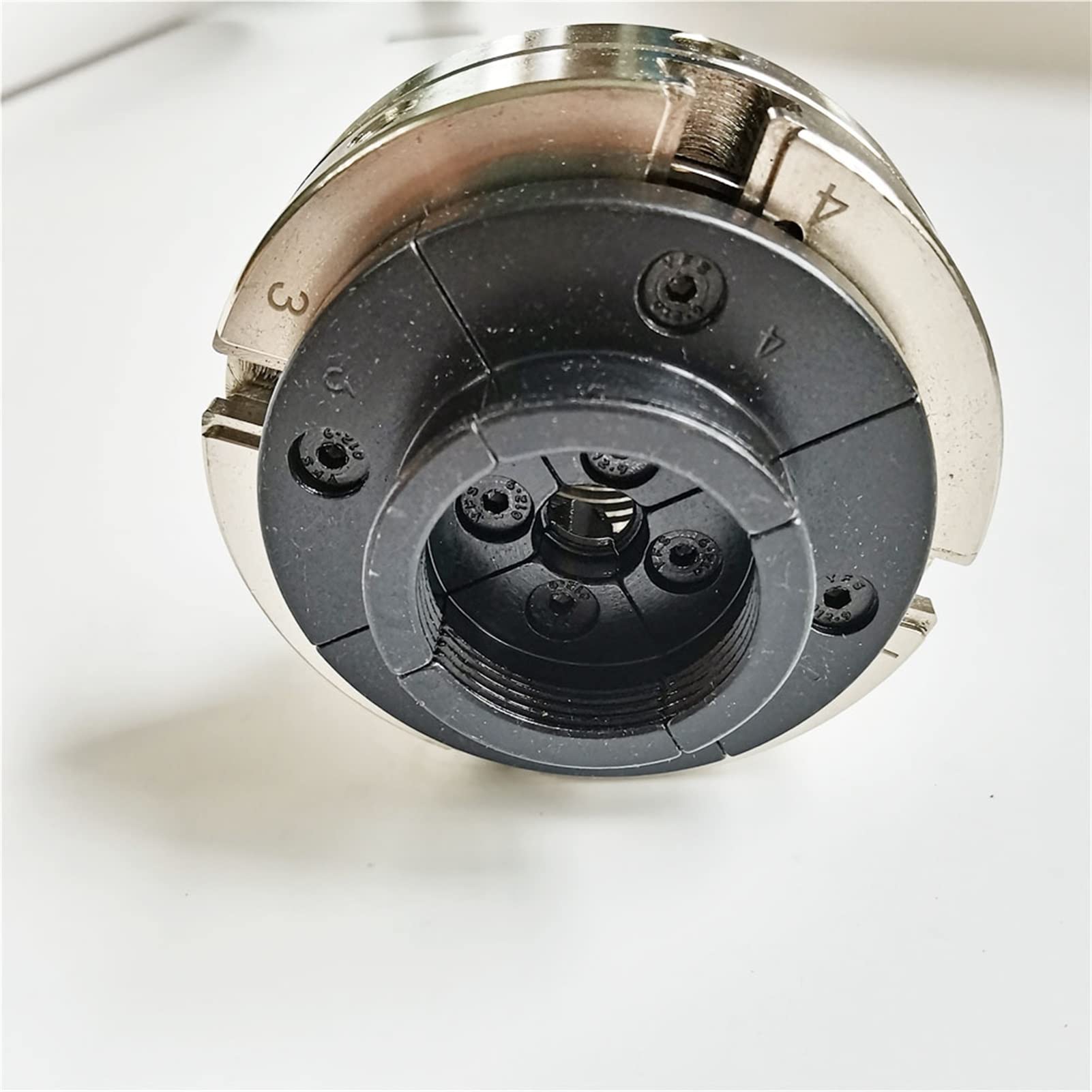 Drehfutter, 100mm 4-jaw Selbstzentrierendes Holzdrehen Drehmaschine Chuck Mini-Drehmaschine Holzbearbeitung Chucks Werkzeugmaschinen-Zubehör(Thread M33 3.5)