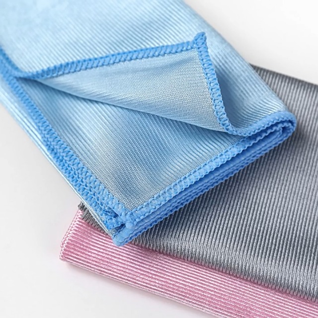 6 Lingettes Microfibre Pour Vitres - 30x30 Cm - Sans Traces, Ultra-absorbantes - Pour Voiture, Fenêtres, Miroirs