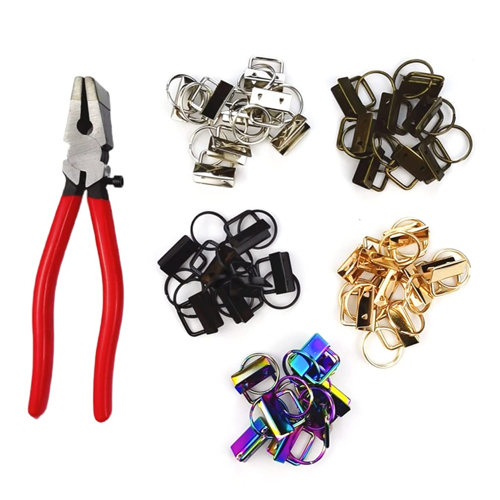 Llaveros con anillos para alicates de cristal y abrazaderas metálicas a granel