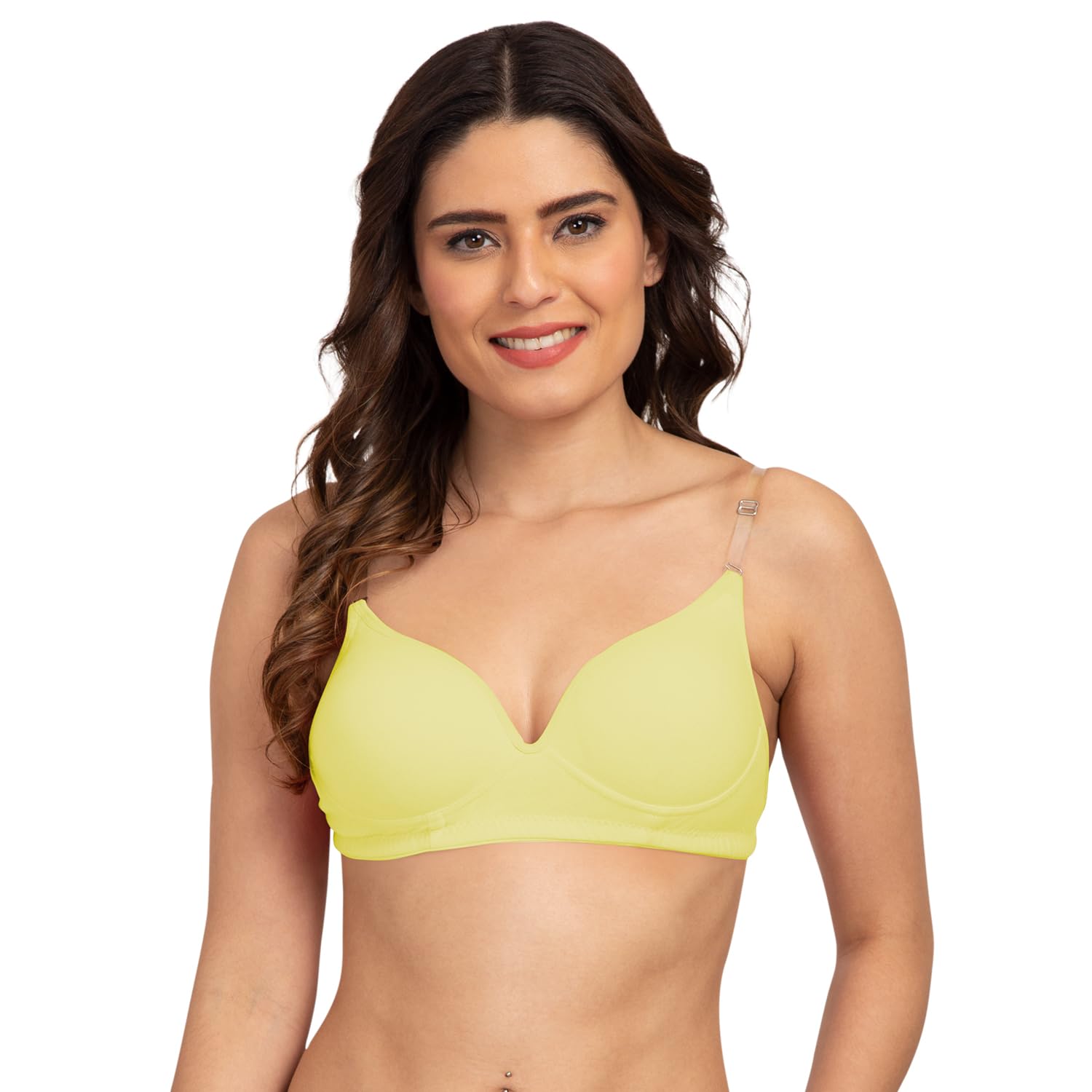 tweens Transparent Heavily Padded Backless Push-Up Bra - Cotton Rich - Seamless, 3/4th Coverage, Multiway Straps - T-Shirt Bra-picture-15