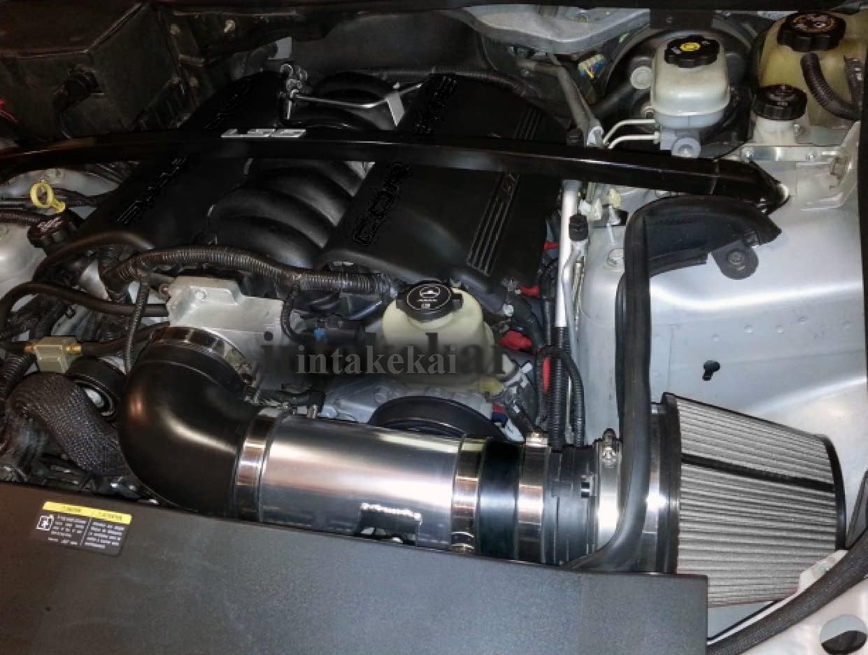 INTAKEKAI Performance Air Intake (Compatible with 2004 2005 Cadillac CTS-V 5.7L / 2006 2007 Cadillac CTS-V 6.0L V8 MODELS) (BLACK AIR FILER)