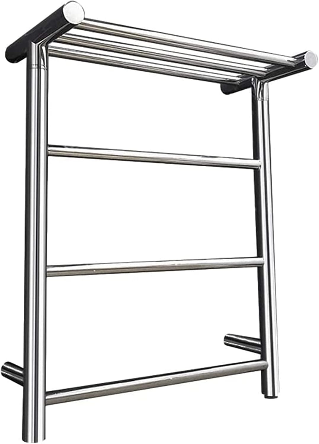Electric Heated Towel Rack for Bathroom, 304 Stainless Steel Drying Rack, 3 Bar Wall-Mounted Heated Towel Rail with Top Shelf (Plug in)