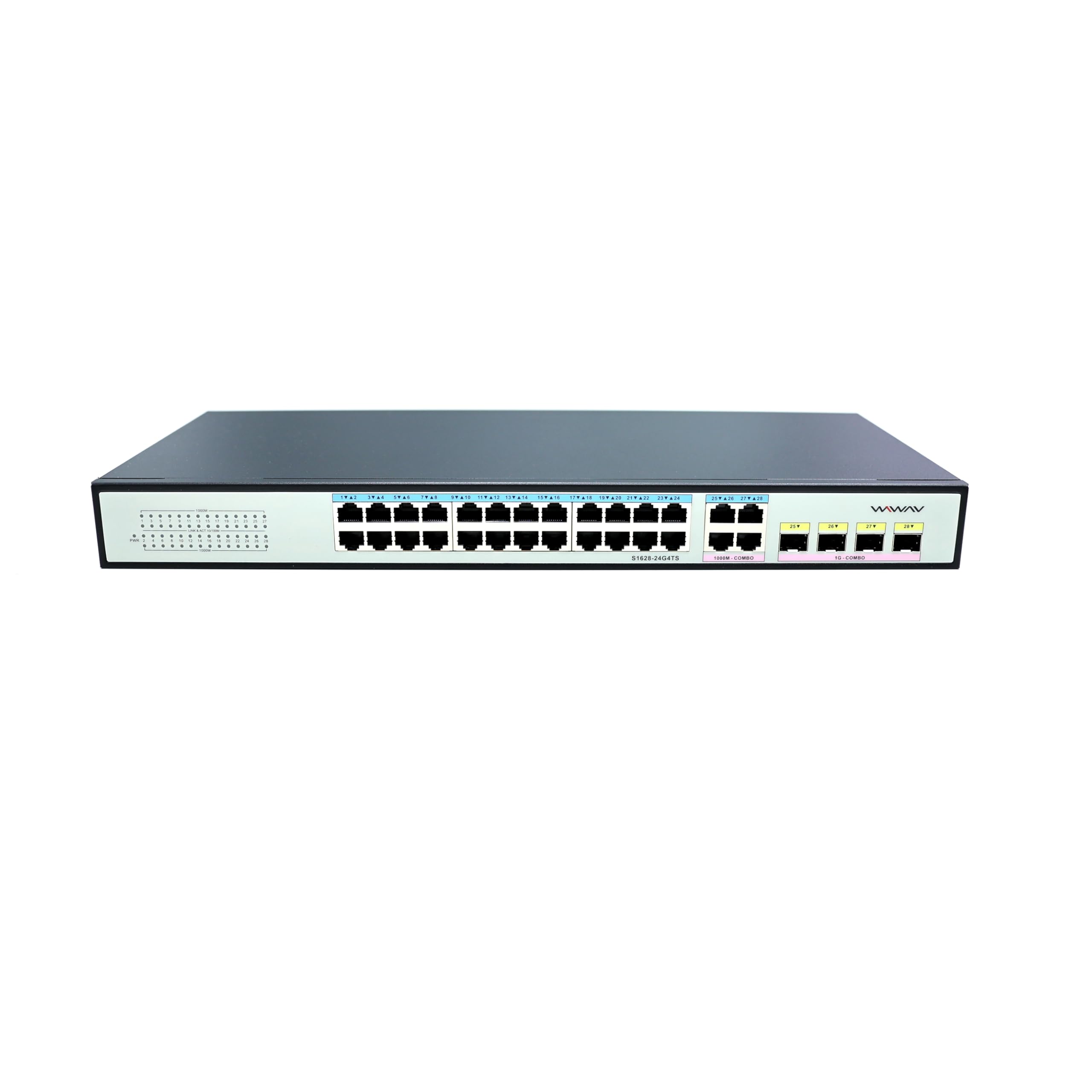 S1628-24G4TS 28-Port Gigabit Unmanaged Ethernet Switches - Full Duplex LAN Hub for Enterprise, Business, Home, Office, NAS, AP, PC, IP Surveillance (Metal, Plug&Play, Fanless)-image-37