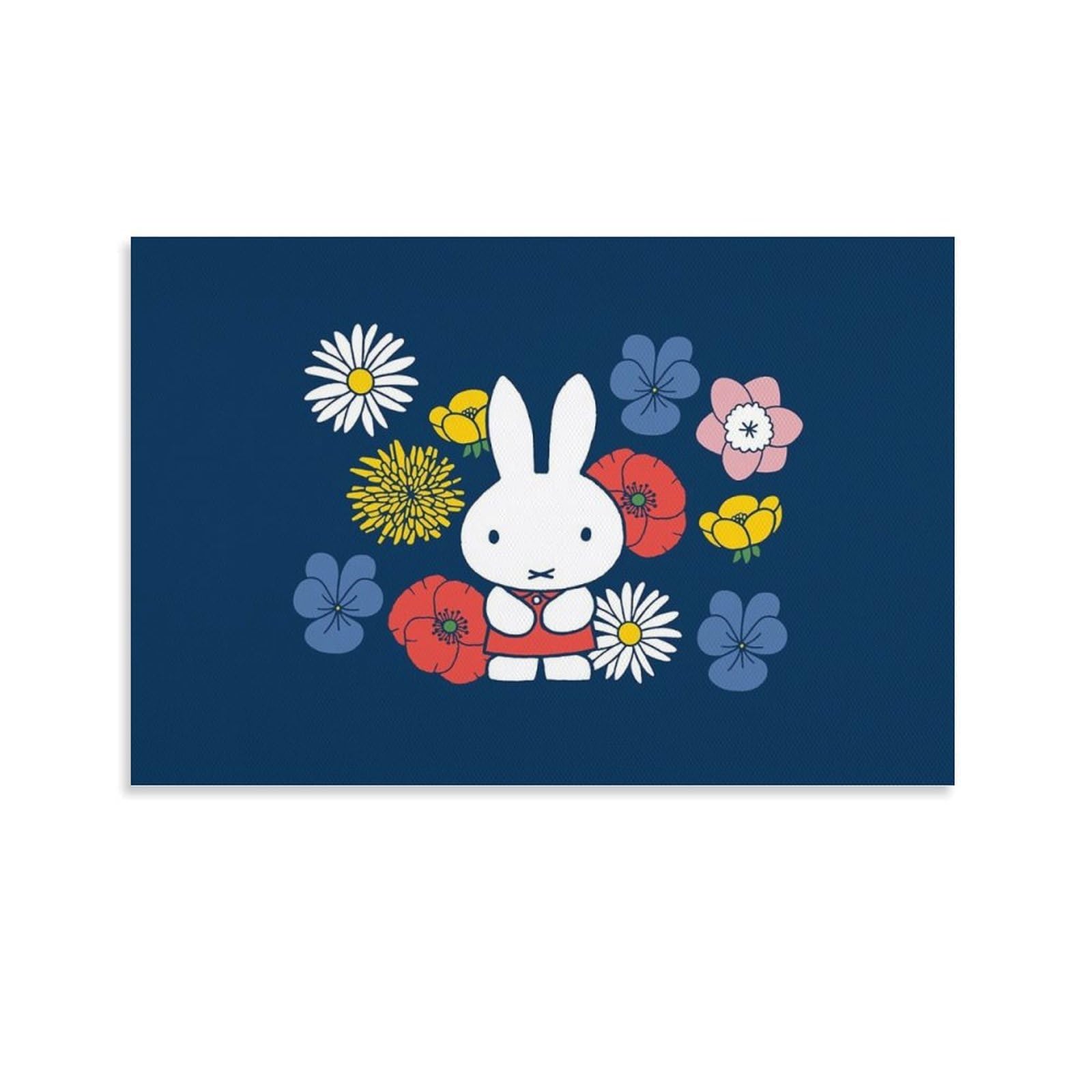 Amazon.co.jp: ミッフィー 花柄 アートポスター 飾り絵 かわいい