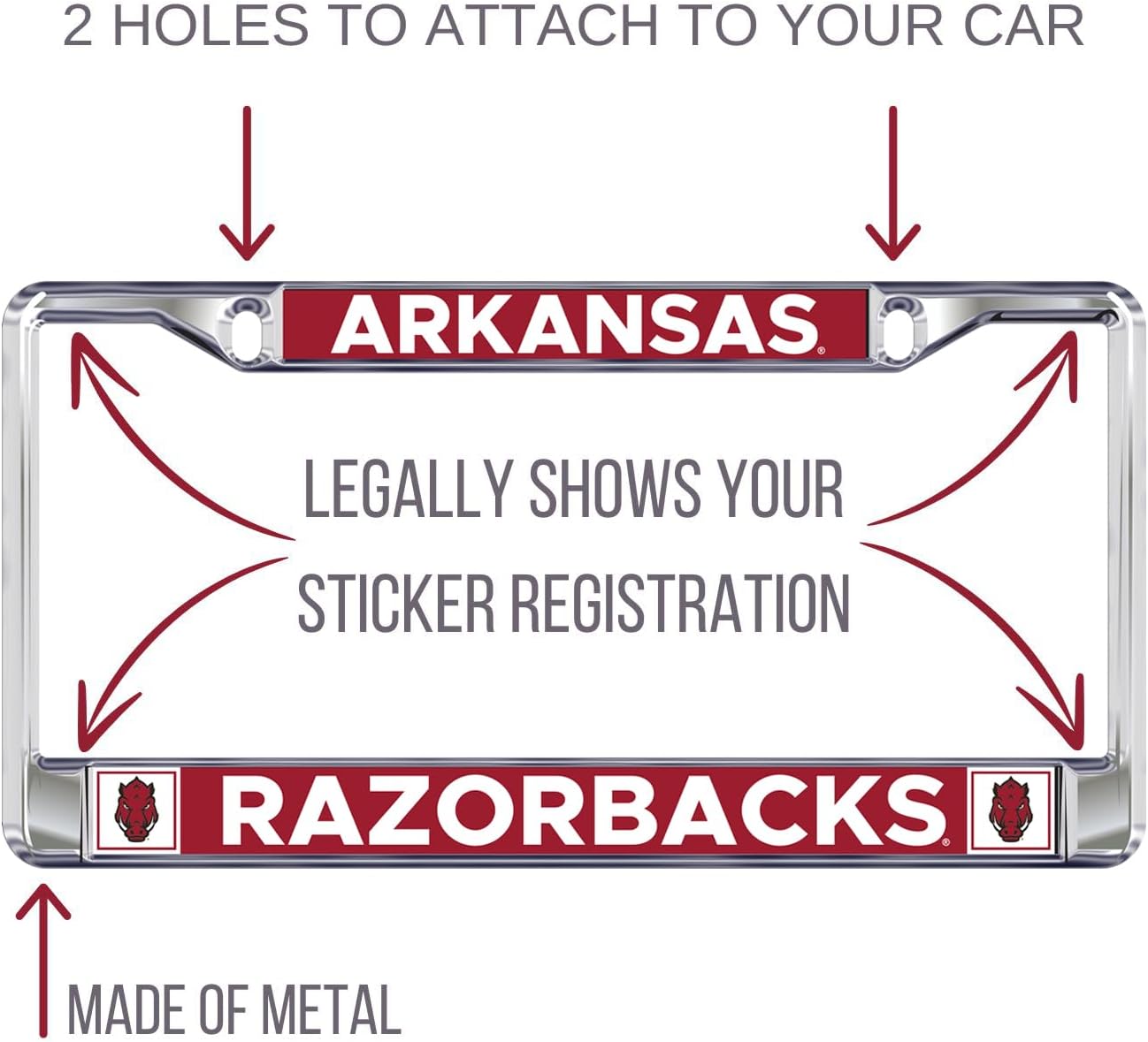 Arkansas License Plate Frame - Arkansas Car Truck Accessory - Image 3
