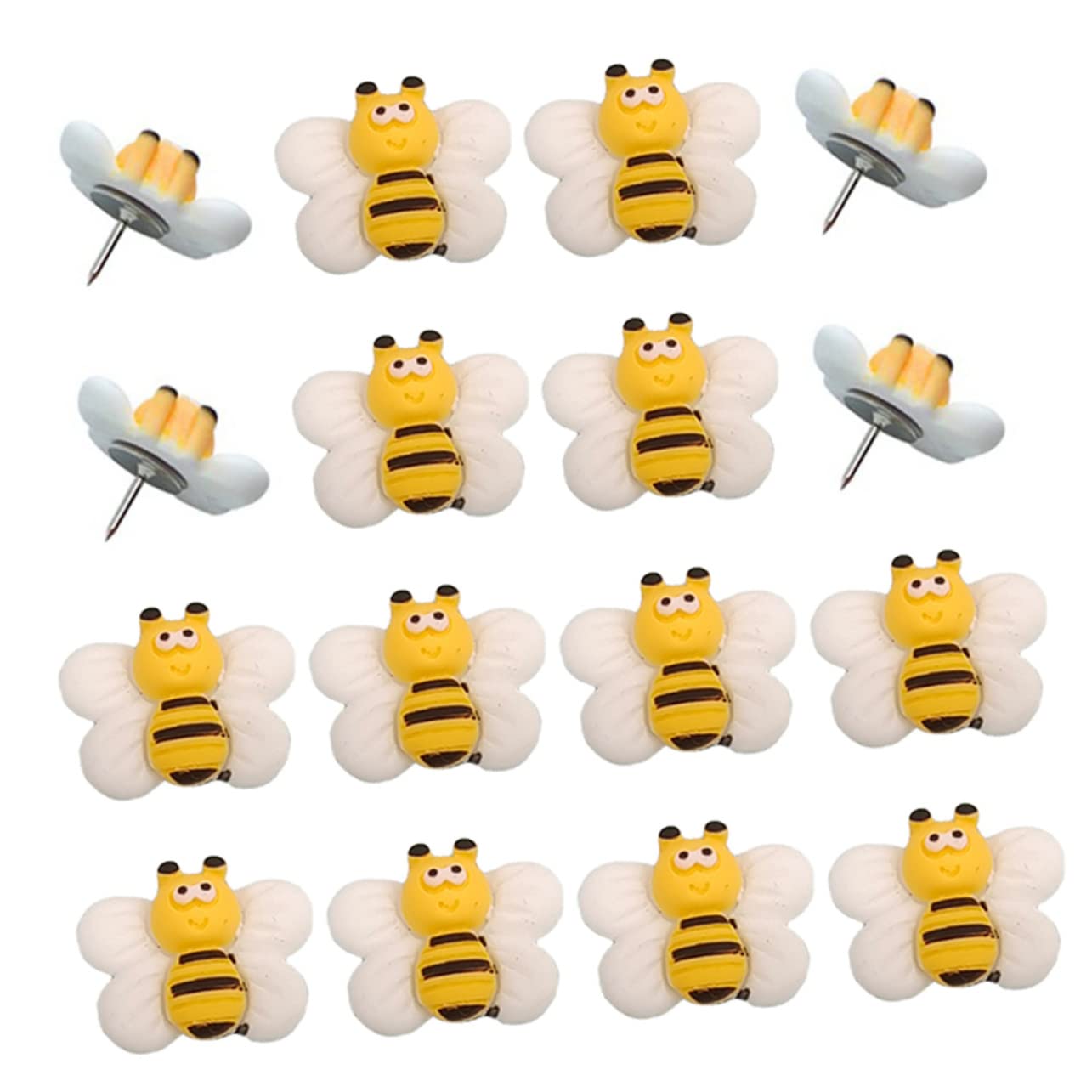 HOMSFOU 5 Series Pushpin I-Pin Tachuelas para Colgar En La Pared Chincheta Decorativa Tachuelas Abeja Chincheta De Color Chinchetas para Mapa Resina 25 Piezas X 5