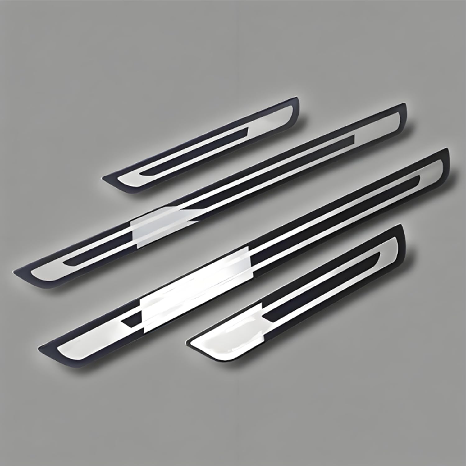 OUZPWMH 4 Pcs Car Door Sill Scuff Plates Protectors Stainless Steel for Abarth 695 Tributo 131 Rally 2022-2023, Door Threshold Guard Strips Scratch-Resistant Entry Guard Plates