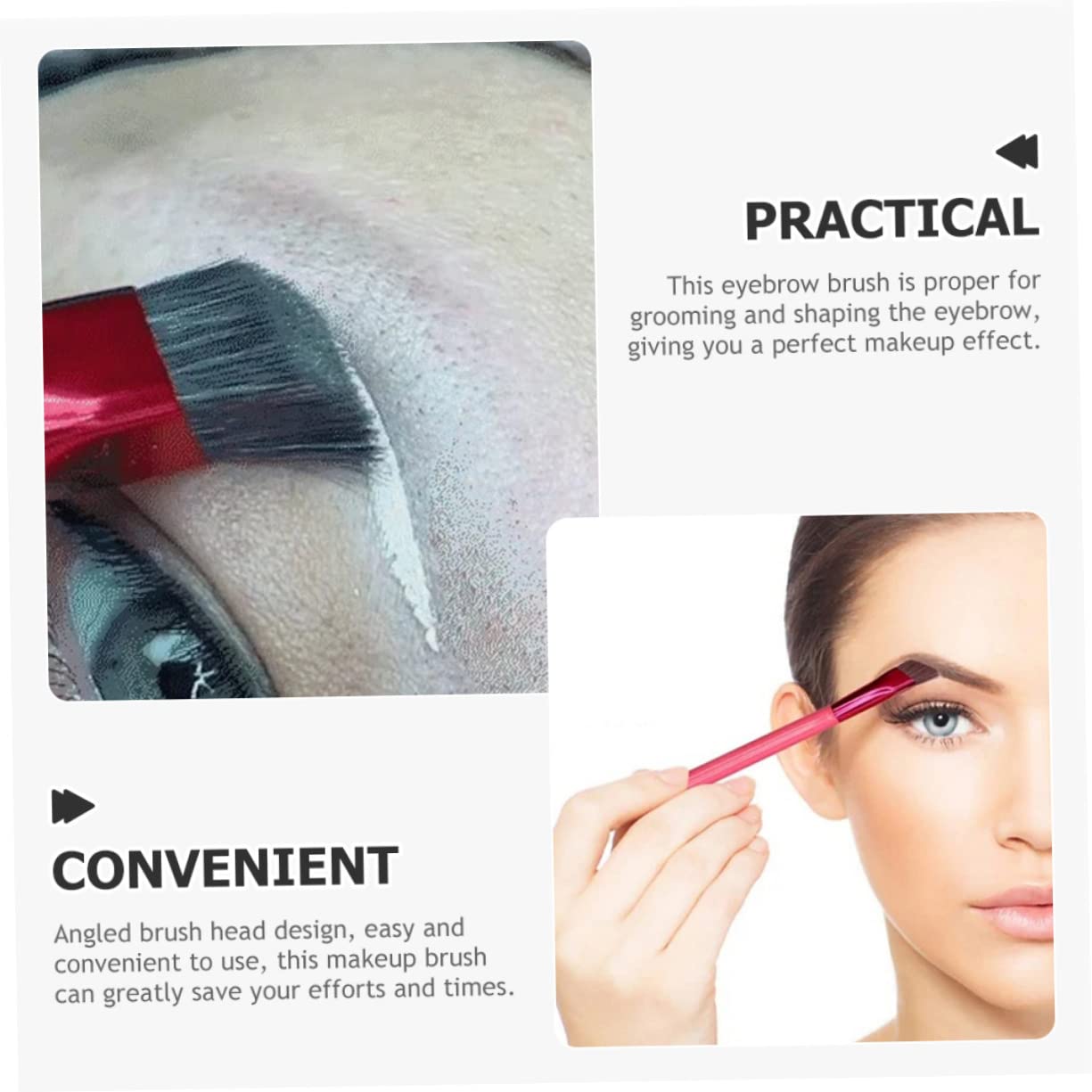 POPETPOP 10pezzi Spazzola Per Sopracciglia Angolata Strumenti Di Trucco Per Donne Per Applicare Ombretto e Portatile e Leggero
