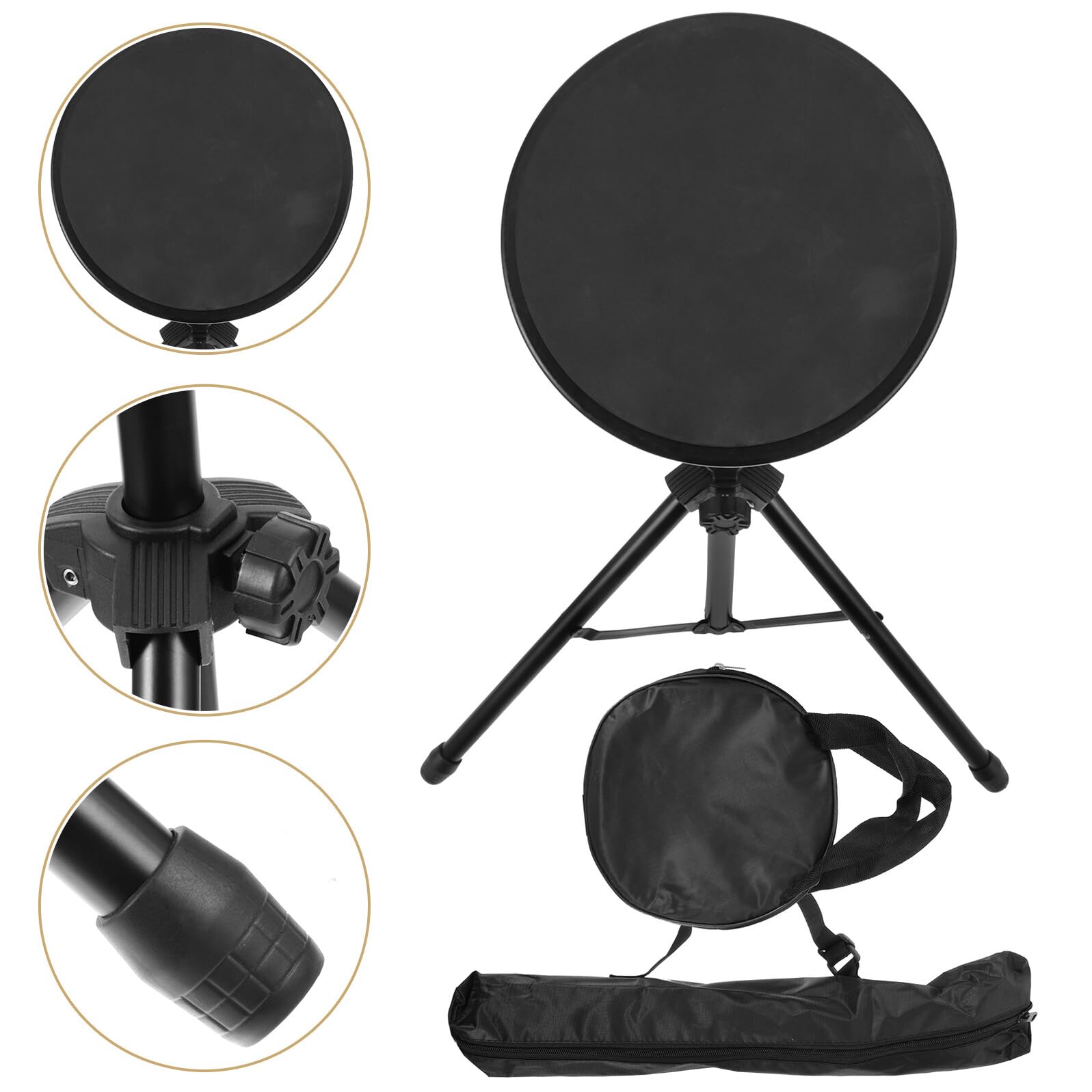 Juego de Pads de Práctica para Batería de 8 Pulgadas, Tapete Absorbente de Sonido de Goma Negro, Accesorios para Batería Eléctrica, Kit Silencioso para Principiantes