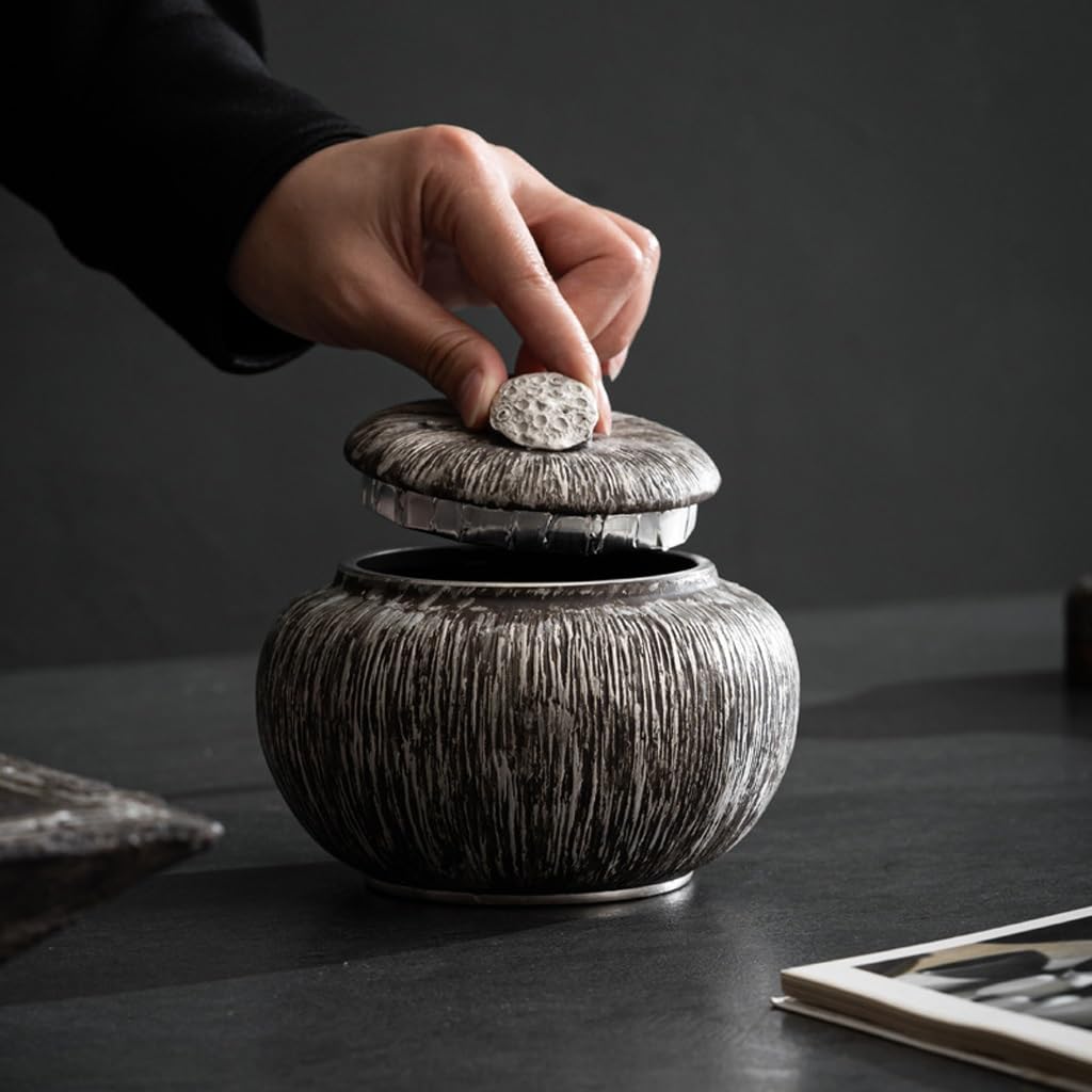 HLTYGWX Puszki na herbatę Ręcznie zamykane puszki na herbatę, kamionkowe puszki do przechowywania herbaty, ceramiczne zestawy do herbaty, zamykane puszki do przechowywania herbaty Puszka na herbatę