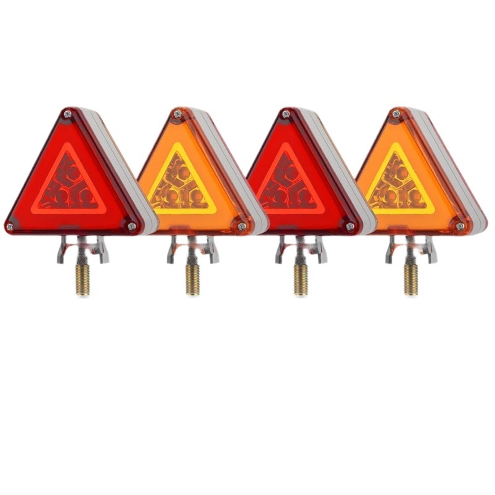 Triángulo de señalización El estroboscópico del triángulo de la Defensa del camión Enciende el piloto Dual de la Cara de 12V 24V(4X Flash Light)