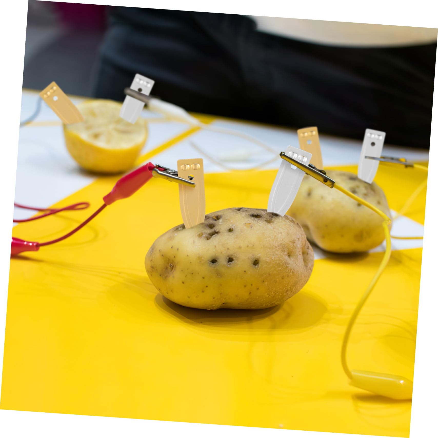Cabilock 450 Piezas Tiras Electrodo Cobre y Zinc para Experimentos de Batería con Frutas Material Educativo Científico