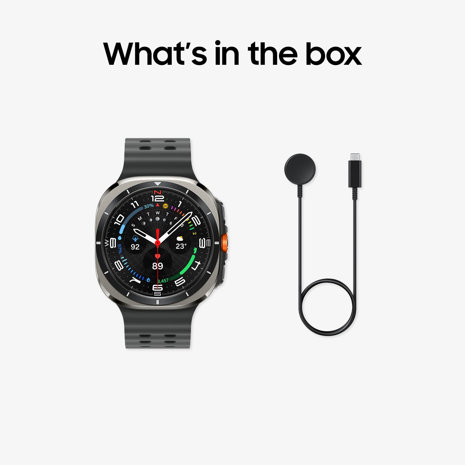 Samsung Galaxy Watch Ultra (2025) Smartwatch mit Galaxy AI, Fitness-Uhr, Marine Band, Titan-Gehäuse, Dual-GPS, 64 GB, 47 mm, LTE, Titanium Silver