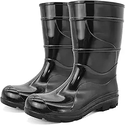 Bota Galocha Para Chuva Cano Médio Pvc Impermeável Epi Ca (39)